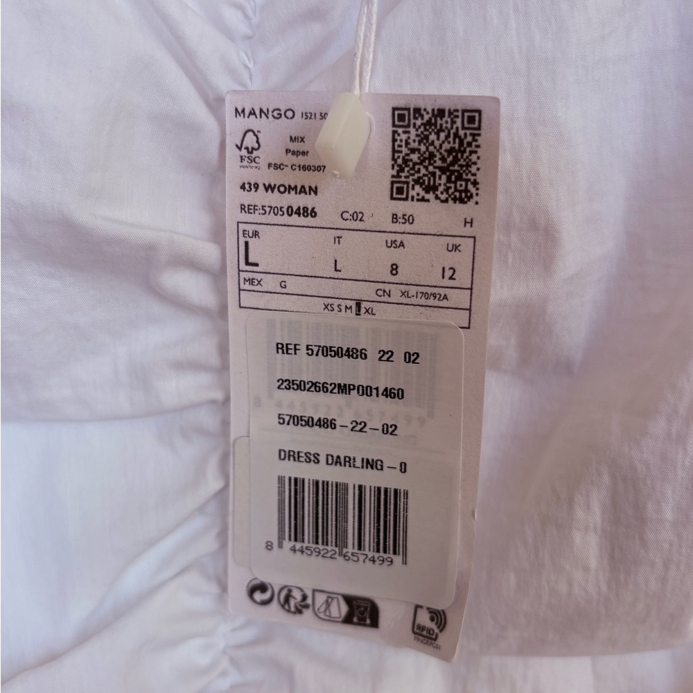 Mango White Dress with Ruched Design - Picture 3 of 4